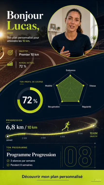 Video funnel template — 10K running coaching program